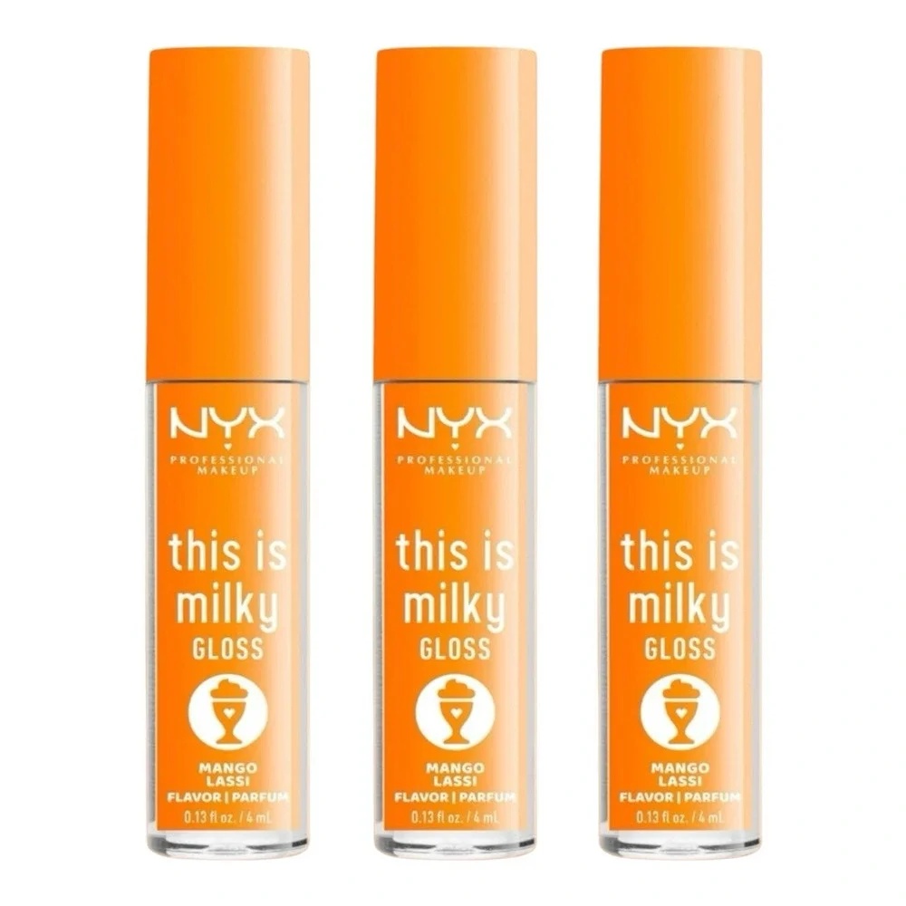 NYX This Is Milky Gloss Mango Lassi Lip Gloss 3 Pack 4ml Each